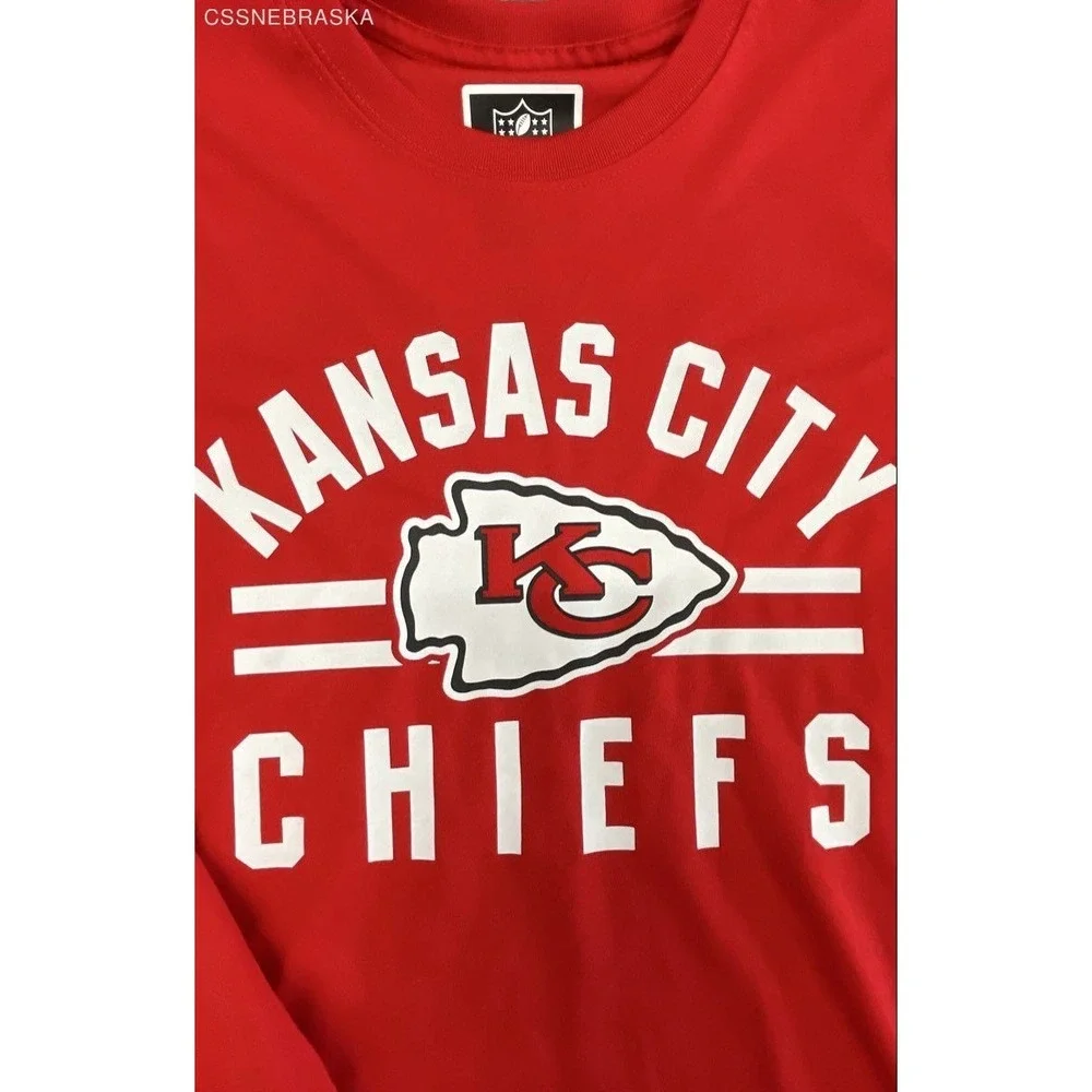 Kansas City Chiefs NFL Team Apparel Red Long Sleeve Shirt Youth 10-12